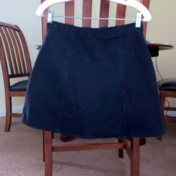 Urban Outfitters BDG Denim Black Button Mini Skirt - Picture 4 of 6